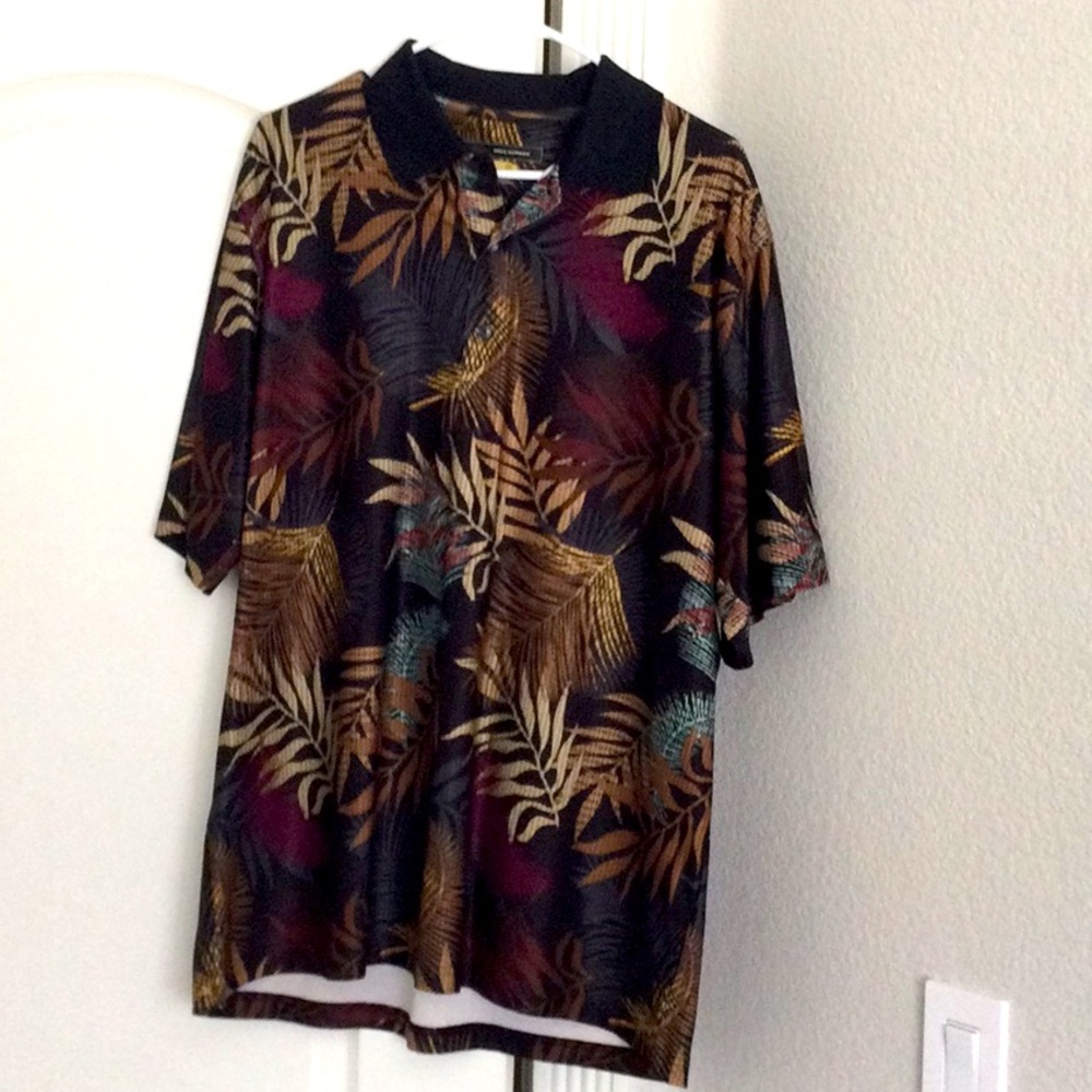 Greg Norman Play Dry Print Golf Shirt